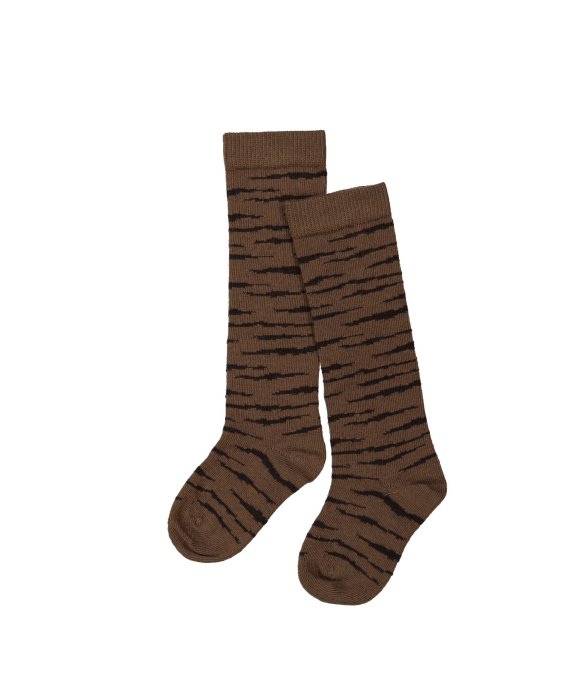 Chaussette zèbre marron