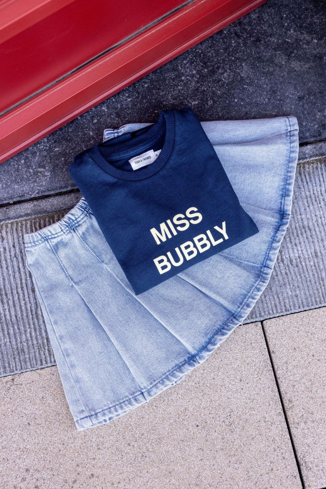 T-shirt miss bubbly bleu foncé