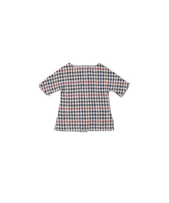 Robe de poupée carreaux rose clair