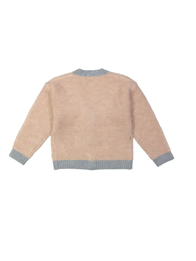 Gilet tricot rose clair