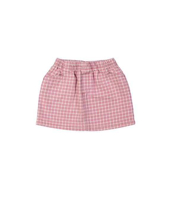 Jupe carreaux rose