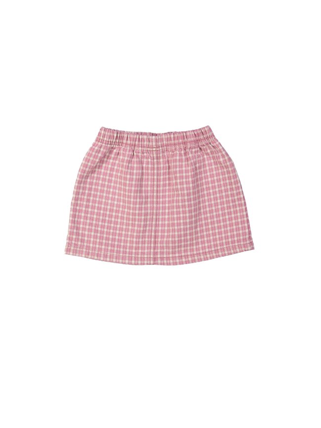 Jupe carreaux rose