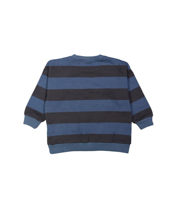 Sweater rayé F gris-bleu
