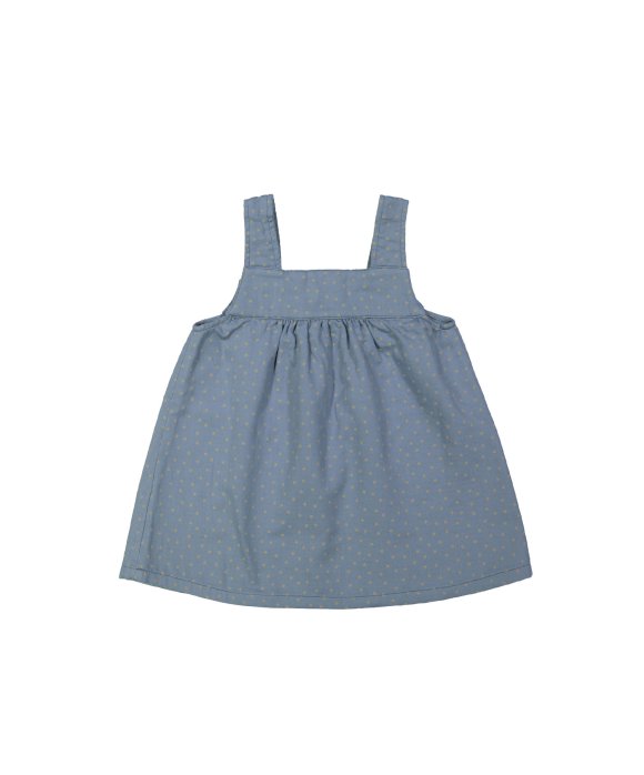 Robe points gris-bleu