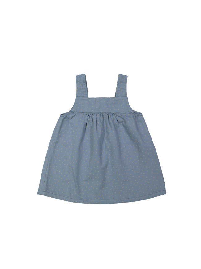 Robe points gris-bleu