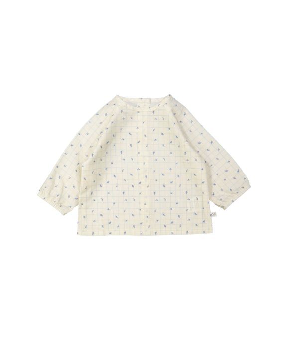 Blouse mini feuilles écru