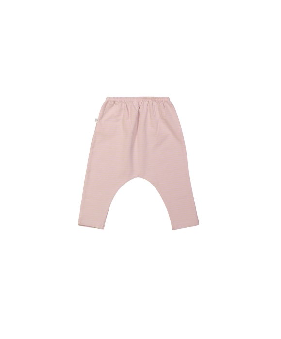 Pantalon rayé rose clair