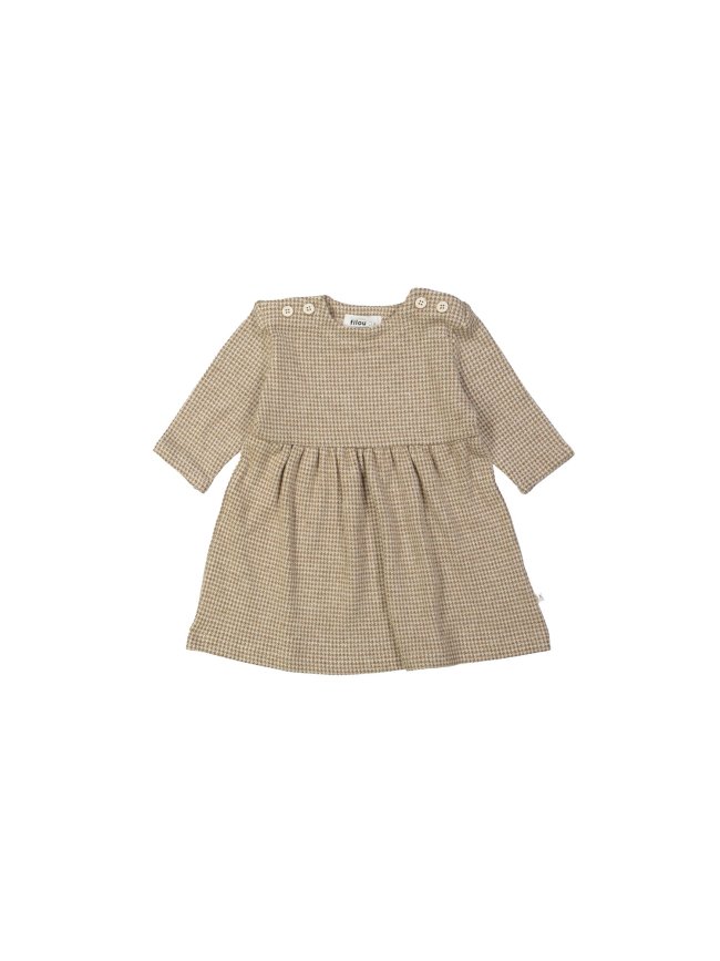 Robe carreaux brun clair