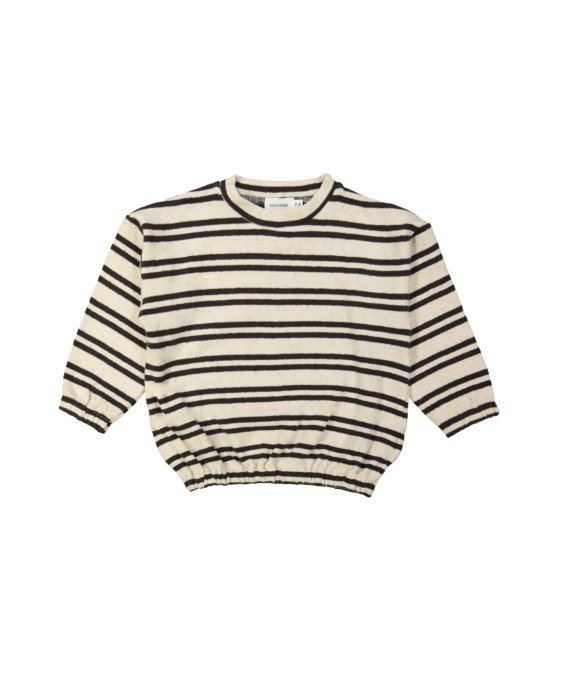 Sweater rayé brun foncé