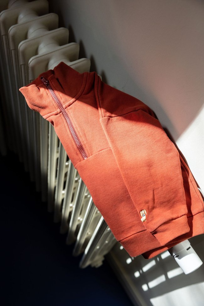 Sweater fermeture à glissière rouille