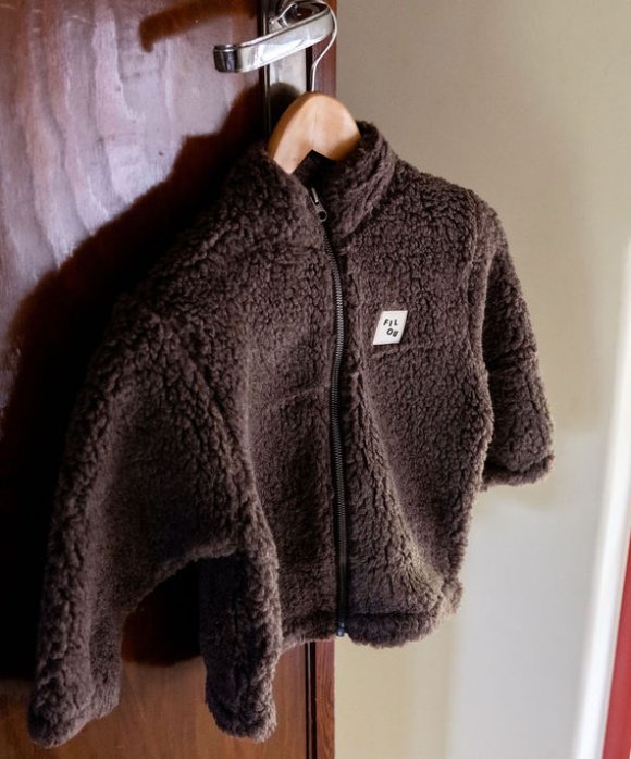 Gilet teddy brun foncé