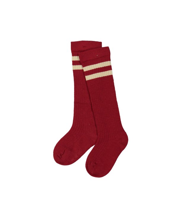 Chaussette rayé rouge