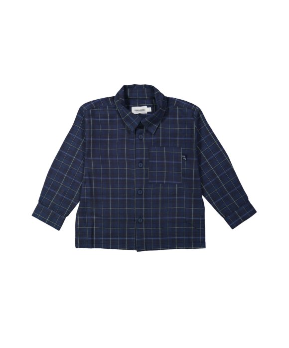 Chemise carreaux bleu foncé
