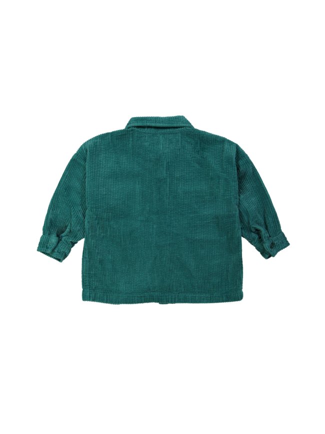 Chemise larges côtes vert foncé