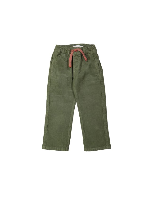Confortable Pantalon côtes kaki