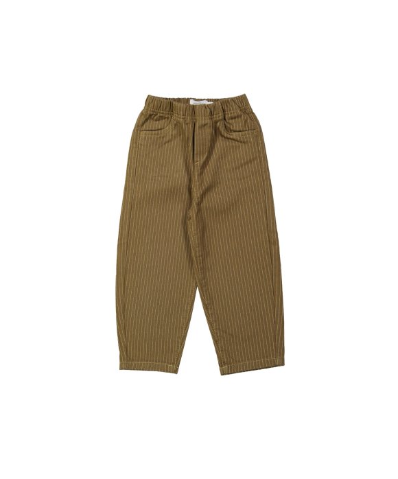 Pantalon rayé ocre