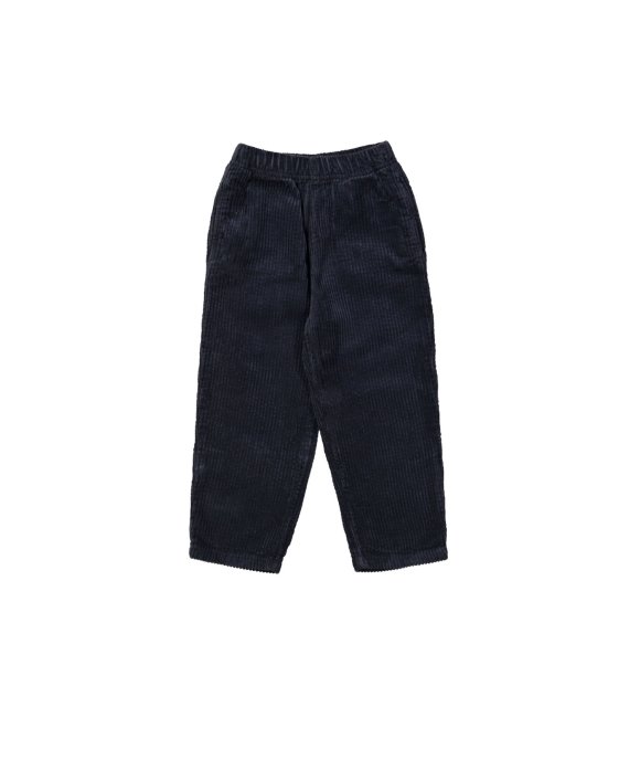 Confortable pantalon larges côtes bleu foncé