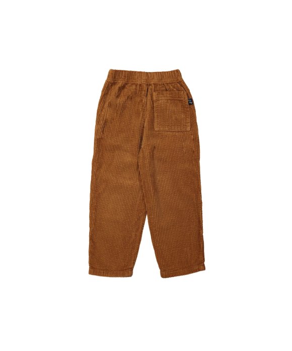 Confortable pantalon larges côtes orange foncé