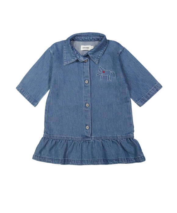 Robe jean cheval stone bleach