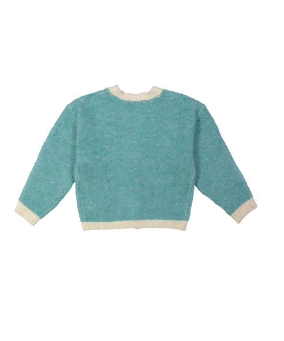 Gilet tricot aqua