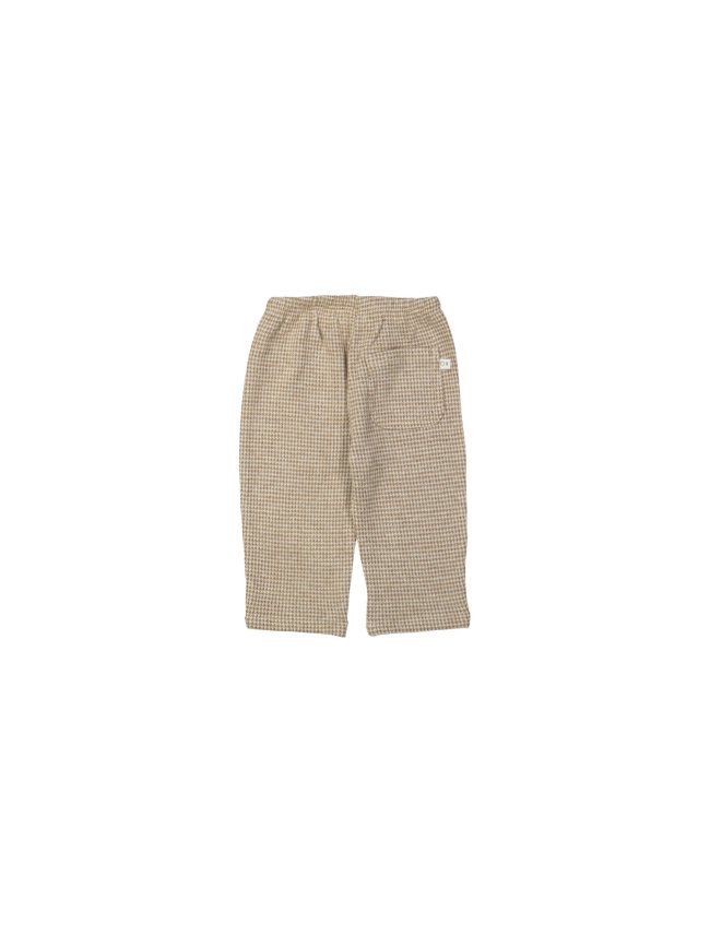 Confortable Pantalon carreaux brun clair