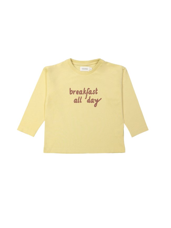 T-shirt petit-déjeuner toute la journée jaune