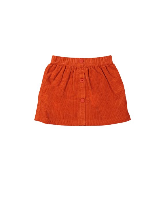 Jupe larges côtes orange