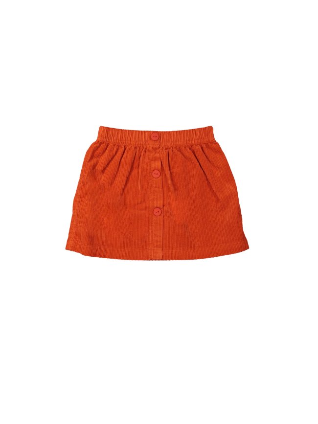 Jupe larges côtes orange
