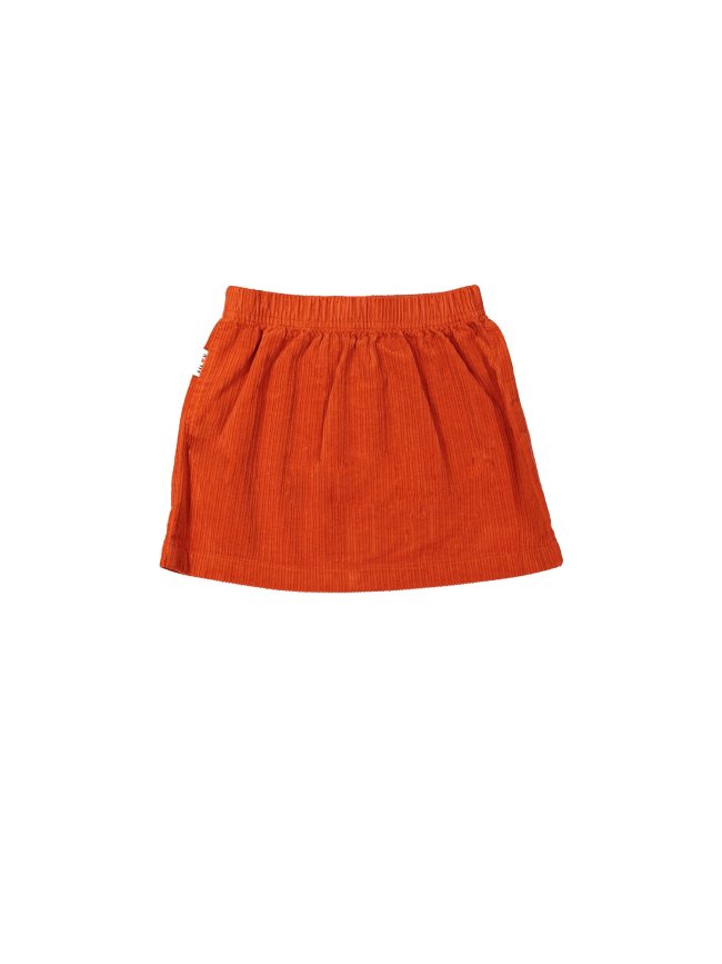 Jupe larges côtes orange