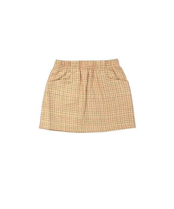 Jupe carreaux beige