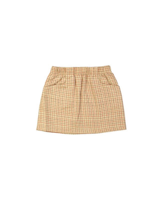 Jupe carreaux beige
