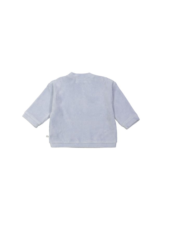 Sweater velours côtes bleu clair
