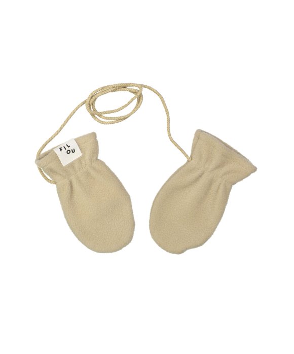 Mitaines polaire beige