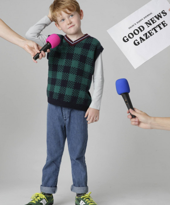 débardeur tricot vichy vert