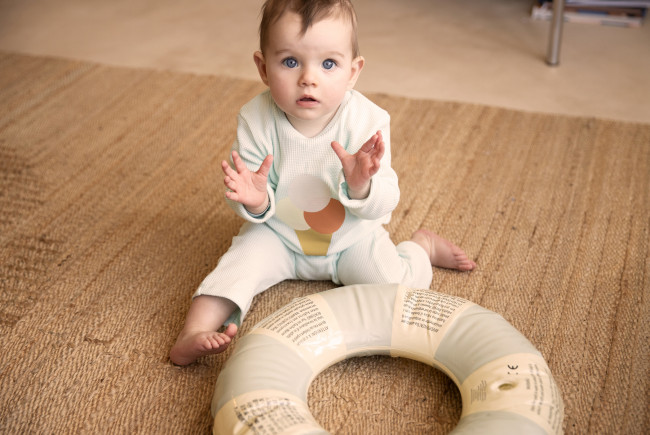 grenouillère waffle vert clair