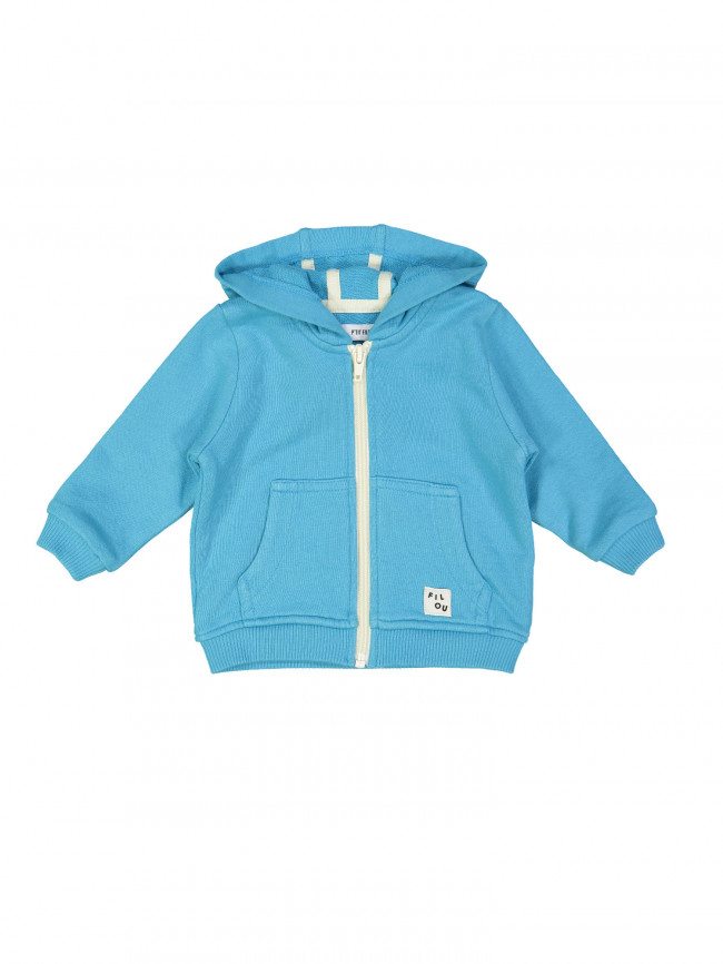gilet capuche mini turquoise foncé