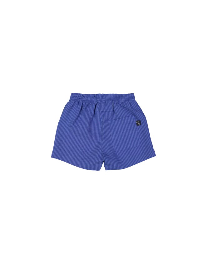 Short rayée bleu