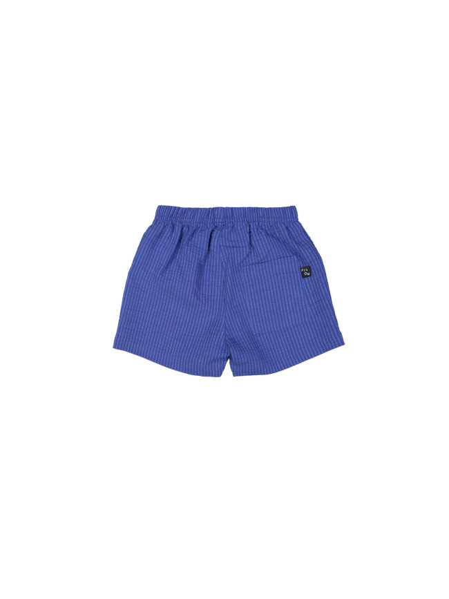Short rayée bleu