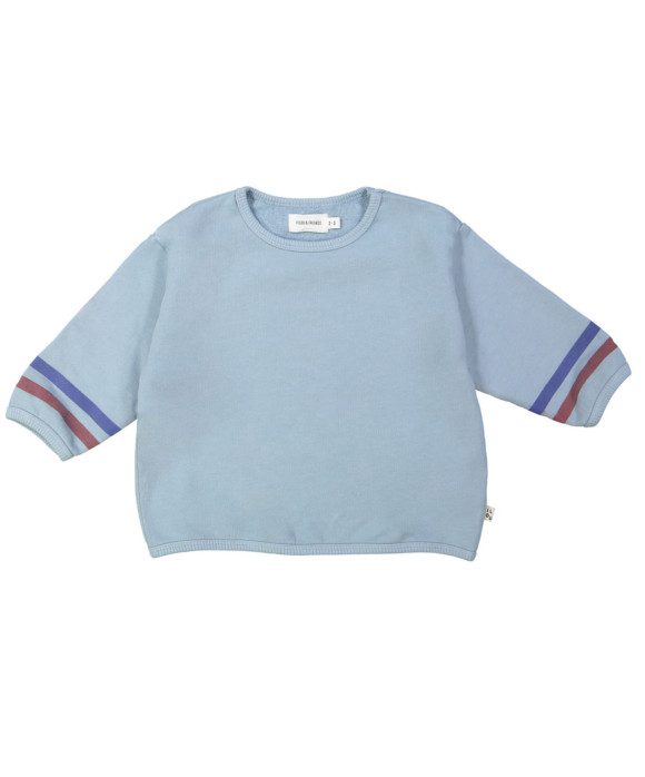 Sweater double rayures bleu clair