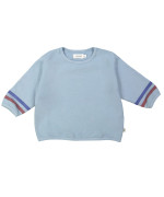 Sweater double rayures bleu clair