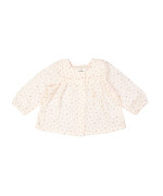 chemisier mini fleurs rose clair