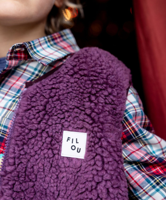 Bodywarmer teddy violet