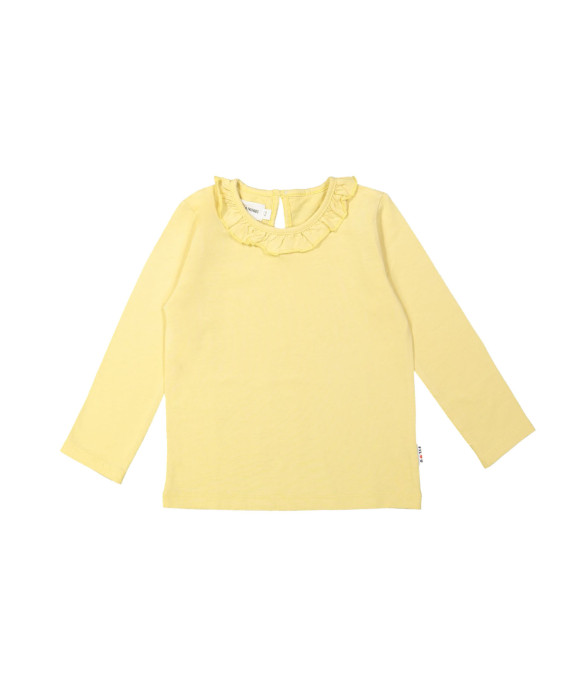 T-shirt volant jaune