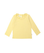 T-shirt volant jaune