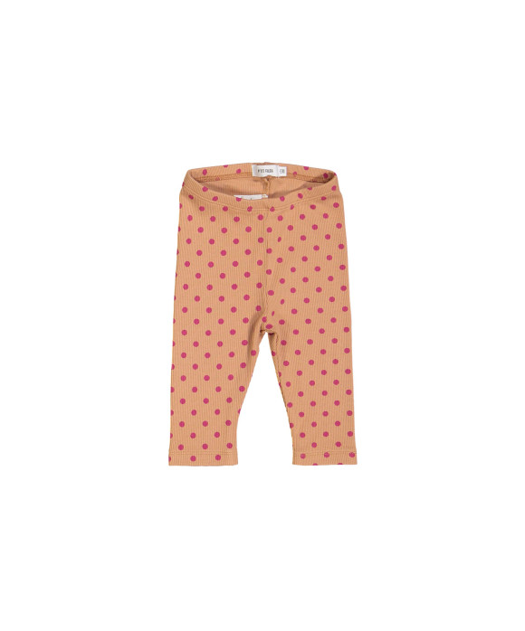 legging mini côtes pois caramel