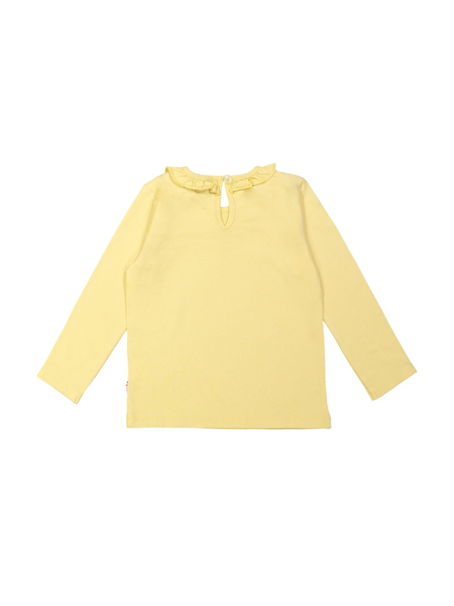 T-shirt volant jaune