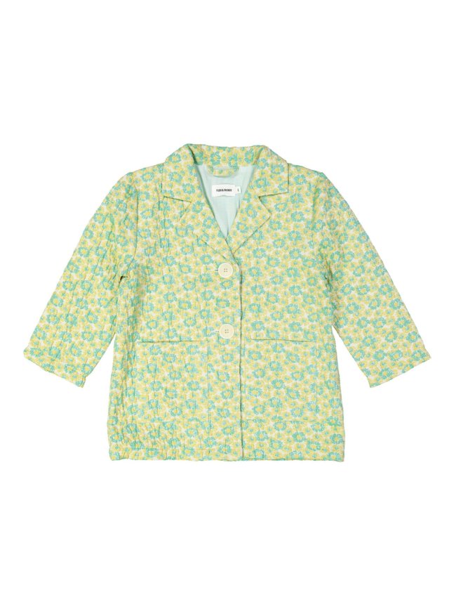 blazer lurex flowers vert