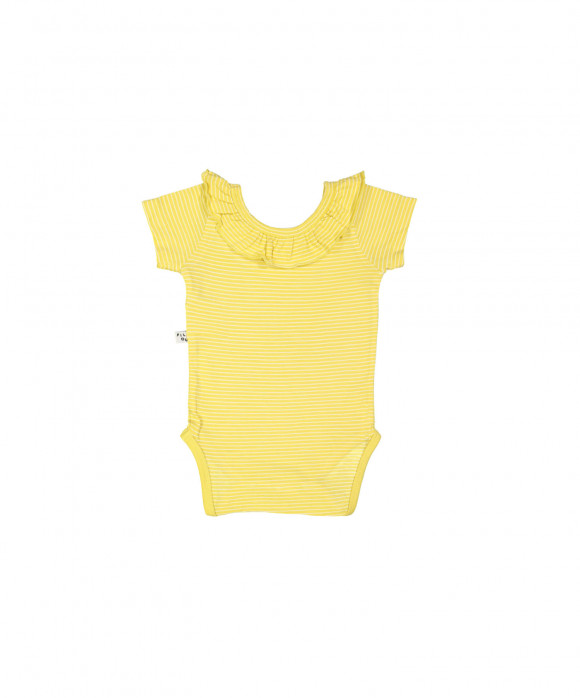 body col pierrot rayé jaune