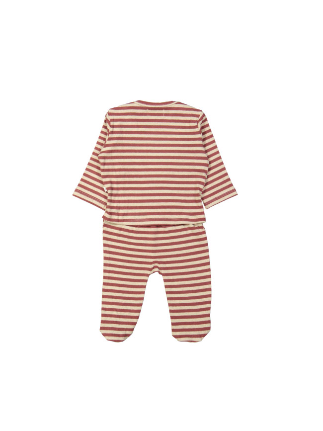 Pyjama rayé bordeaux