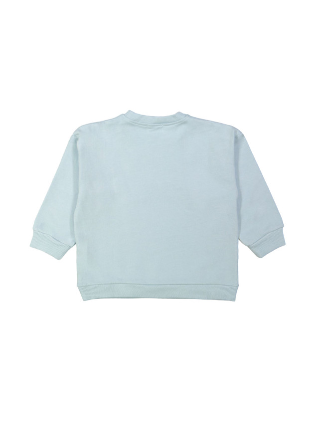 Sweater chapeau bleu lavé